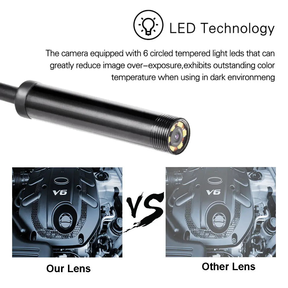 Type-C Endoscope Camera 7.0MM IP67 Waterproof 6 LEDs for Phone PC