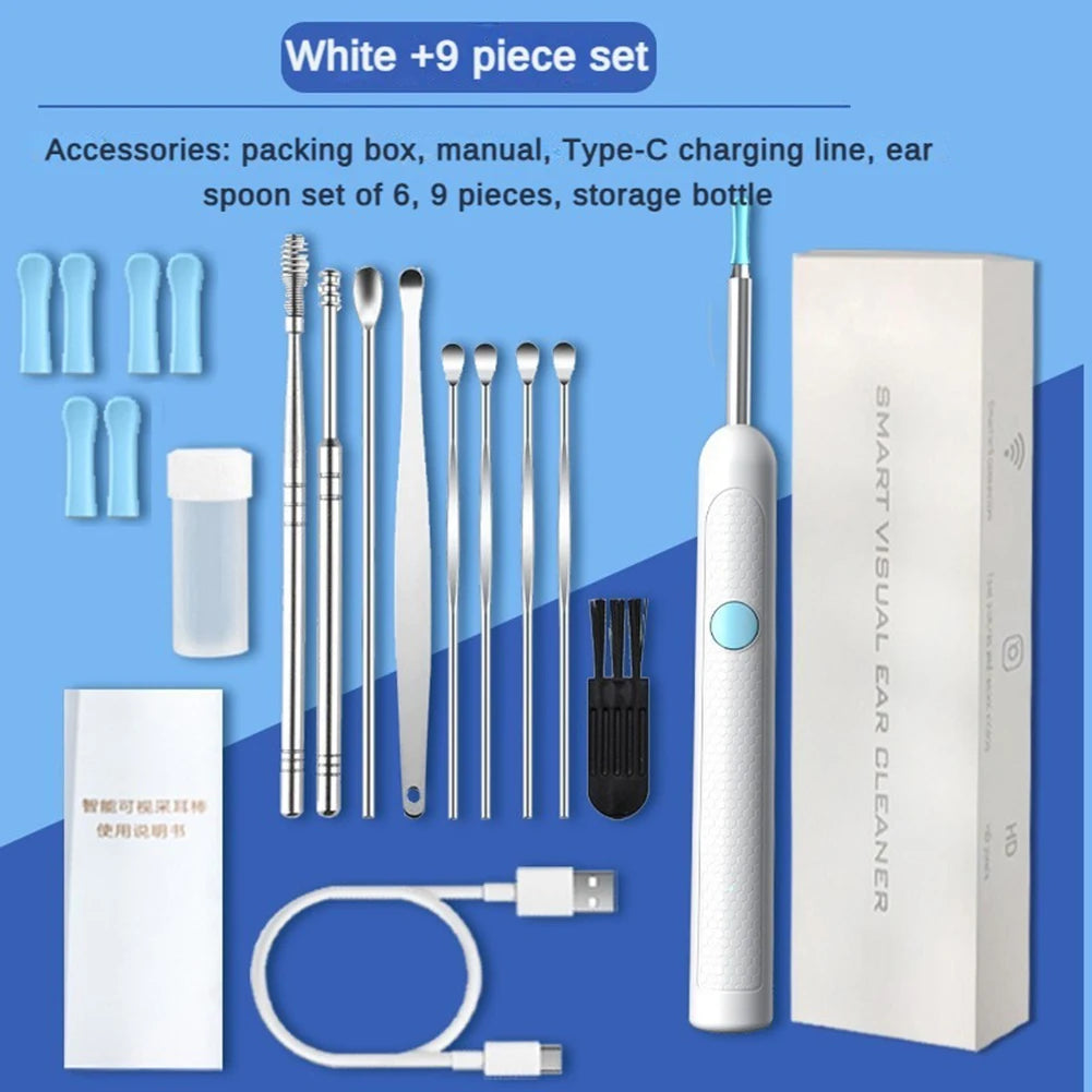 Smart Visual Wax Removal Tool with Camera Rechargeable Earpick Set
