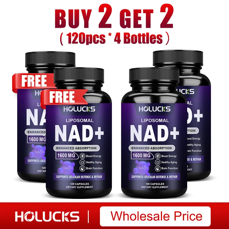 NAD+ Supplement with Resveratrol - Enhances Cellular Vitality & Energy