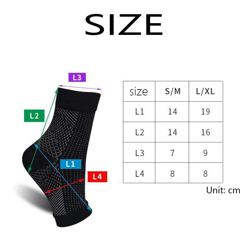 Neuropathy Compression Socks Ankle Support Sleeve 1 Pair for Sports
