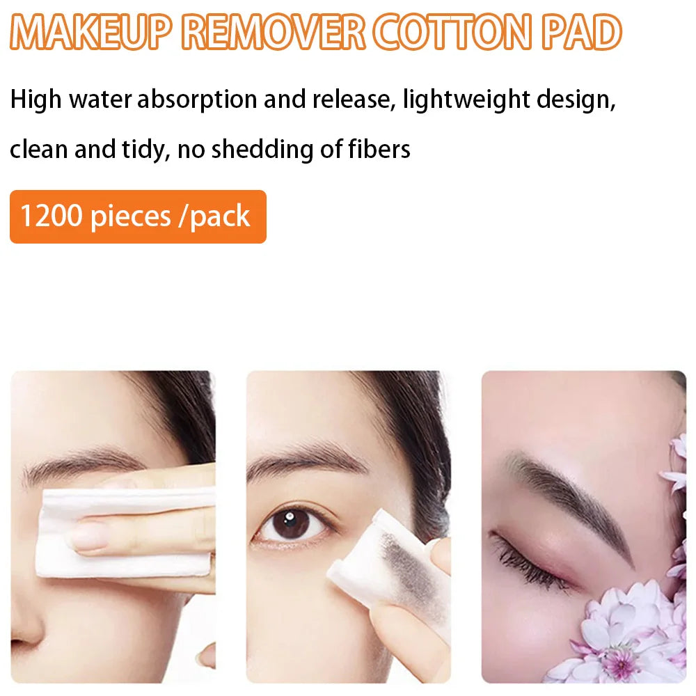 Facial Cotton Pads for Makeup Removal, 1200/2400 Pieces, Soft Cleaning Tool