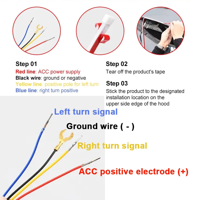 LED Neon Strip Running Lights for 12V Car - APP Control Multi-function