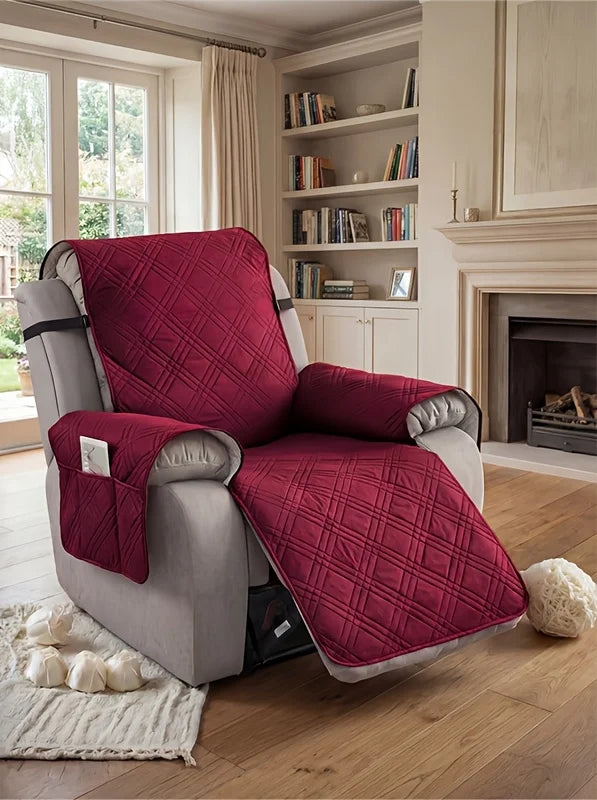 Recliner Cover with Pocket, Anti-Slip Sofa Cushion, Easy Installation