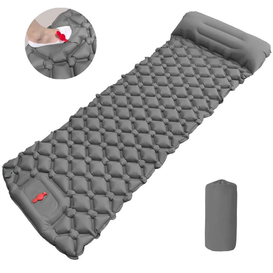 Inflatable Camping Mattress Pad with Pillows - Ultralight Air Mat