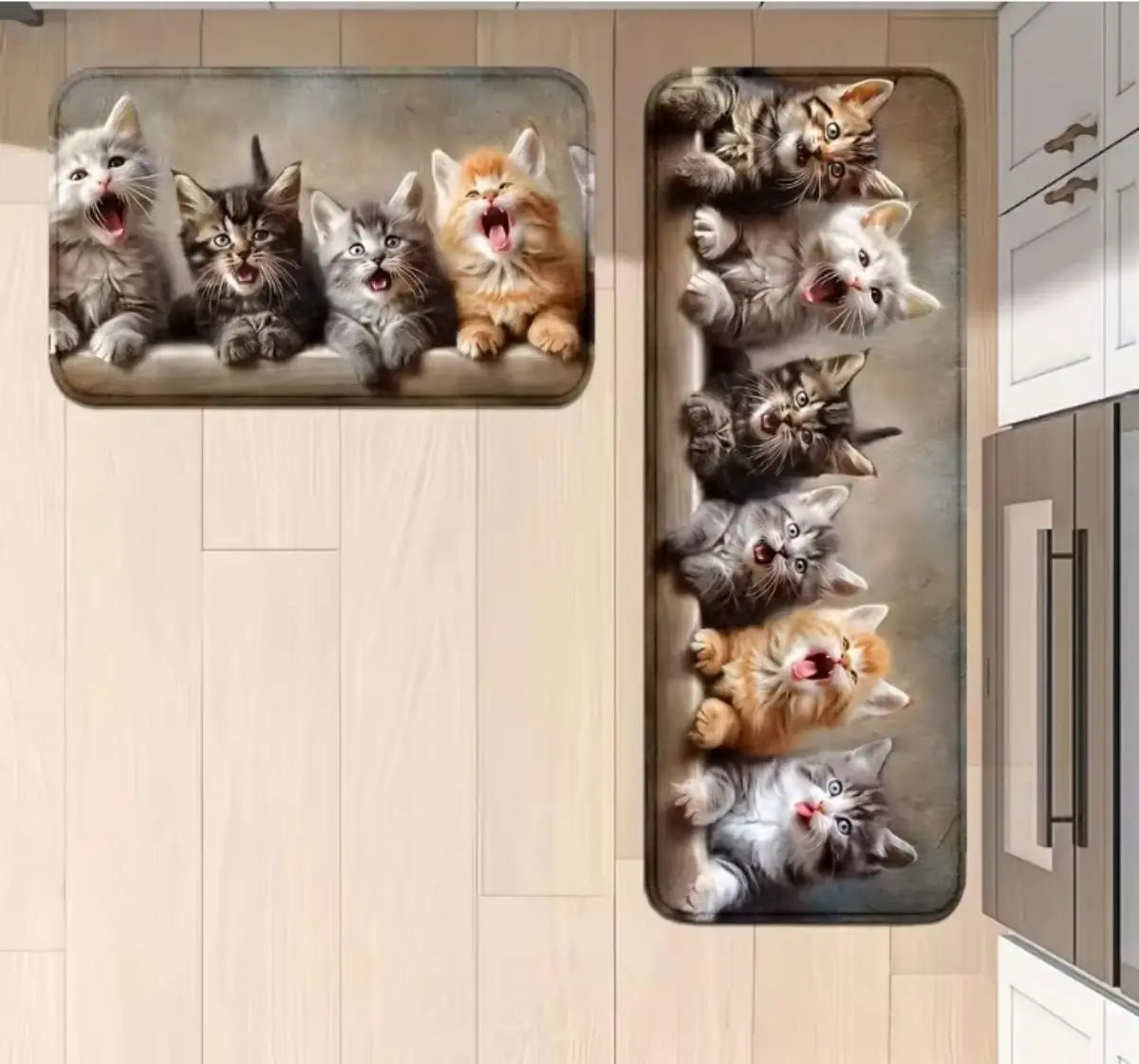 Cat Kitchen Rug Runner Mat Soft Comfortable 1/2pcs for Home Decor
