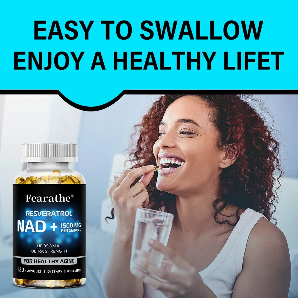 NAD+ Boost with Resveratrol 120 Capsules - Cellular Vitality & Energy Support