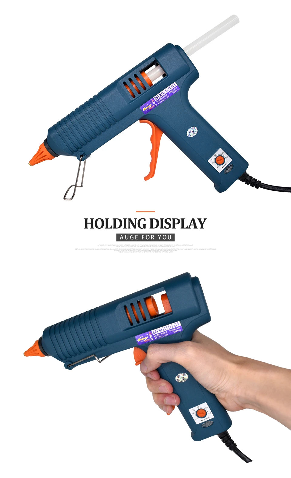 150W Hot Melt Glue Gun with Temperature Control for DIY Projects