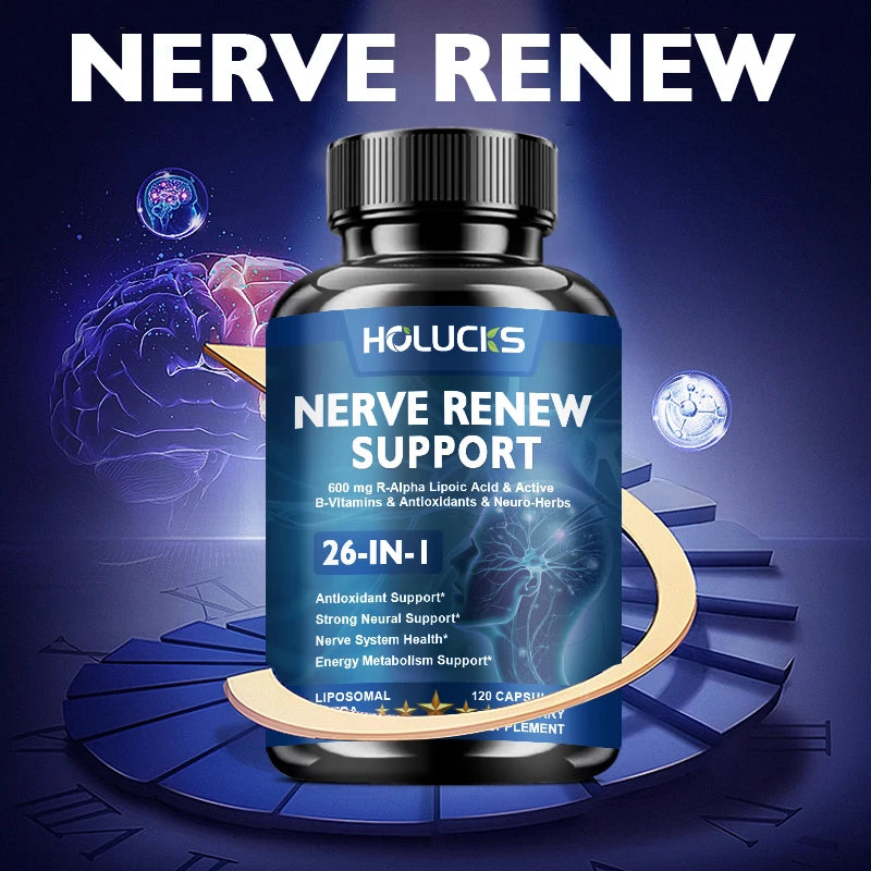 Nerve Renew Capsules with Vitamin B Complex & R-Alpha Lipoic Acid