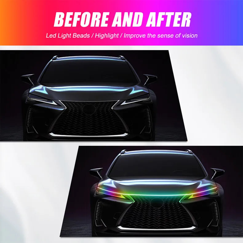 LED Neon Strip Running Lights for 12V Car - APP Control Multi-function