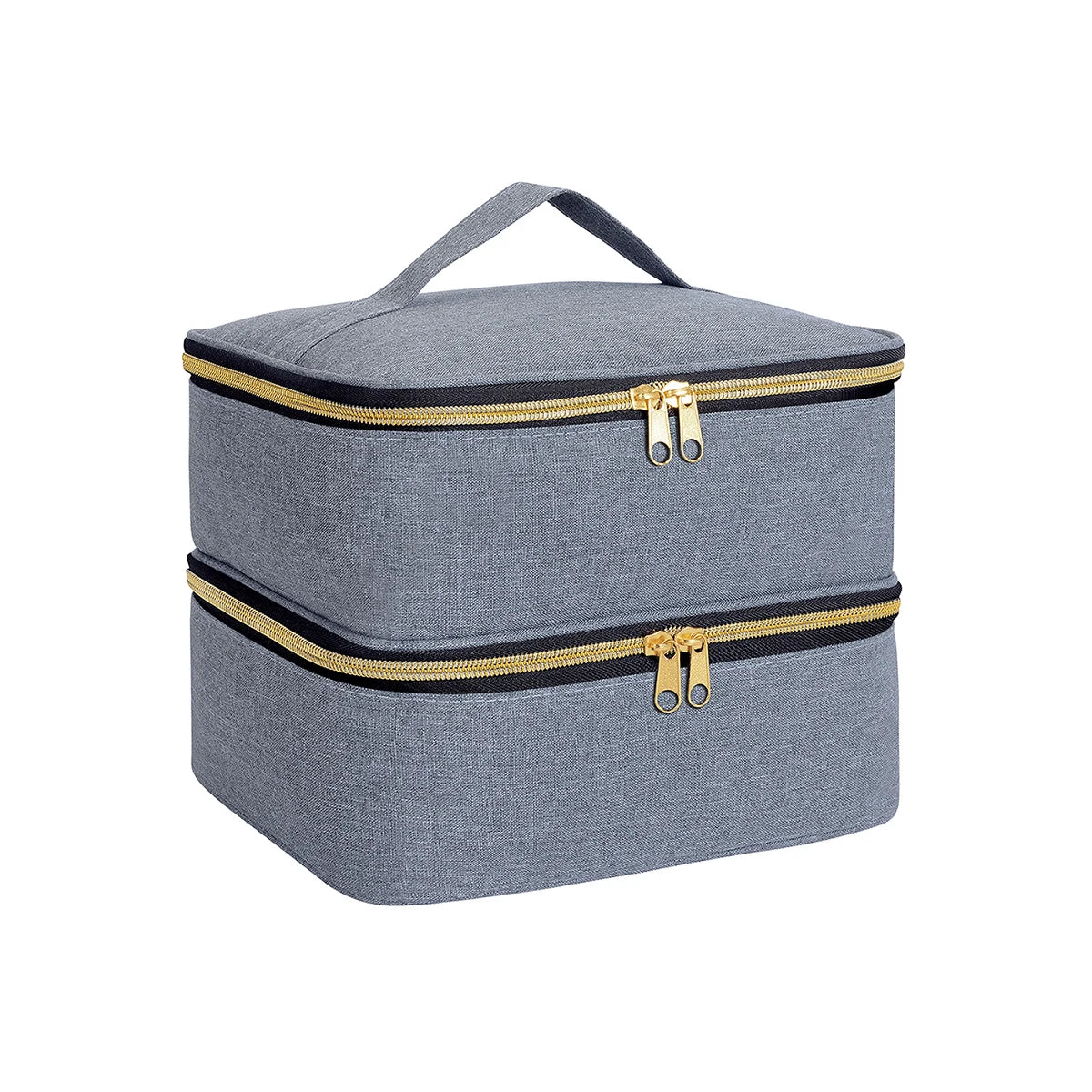 Nail Polish Organizer Tote Bag Double Layer Cosmetic Storage for Women