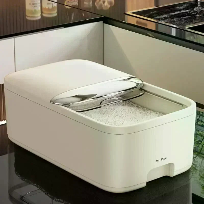 Rice Storage Box 10KG with Lid, Moisture & Insect Proof Kitchen Container