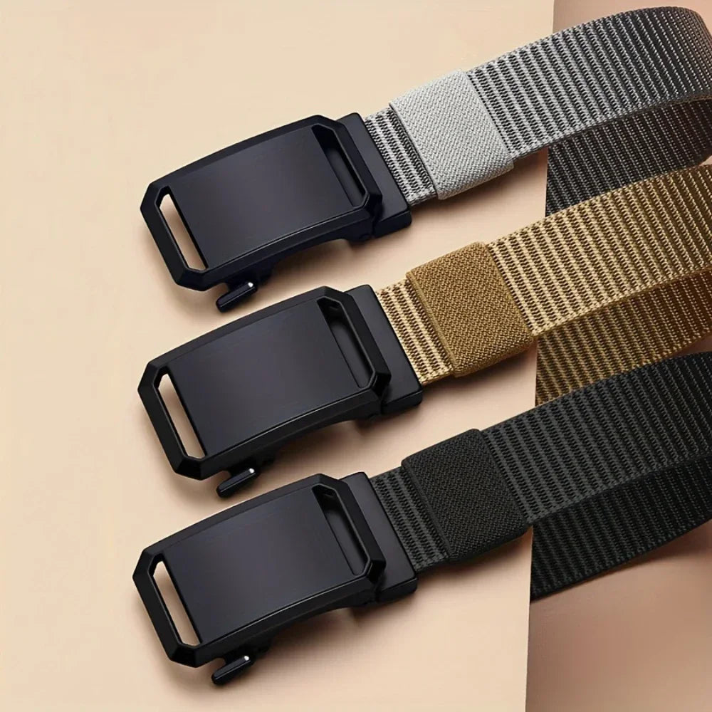 Automatic Buckle Canvas Tactical Belt for Men - Outdoor Workwear