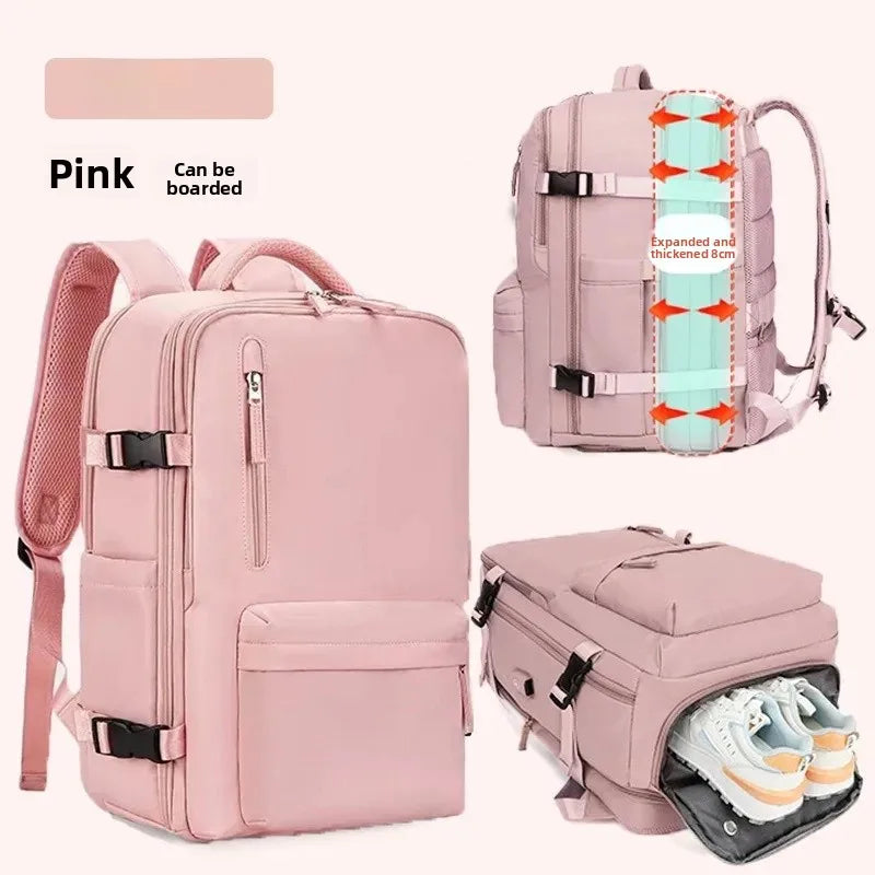 Expandable Travel Backpack for Business and Outdoor Use
