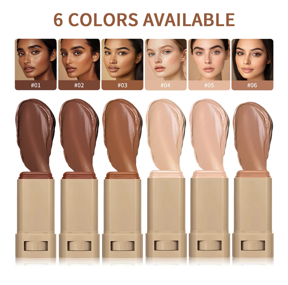 Skin Tint Balm Foundation Stick, Medium Coverage, Portable Makeup