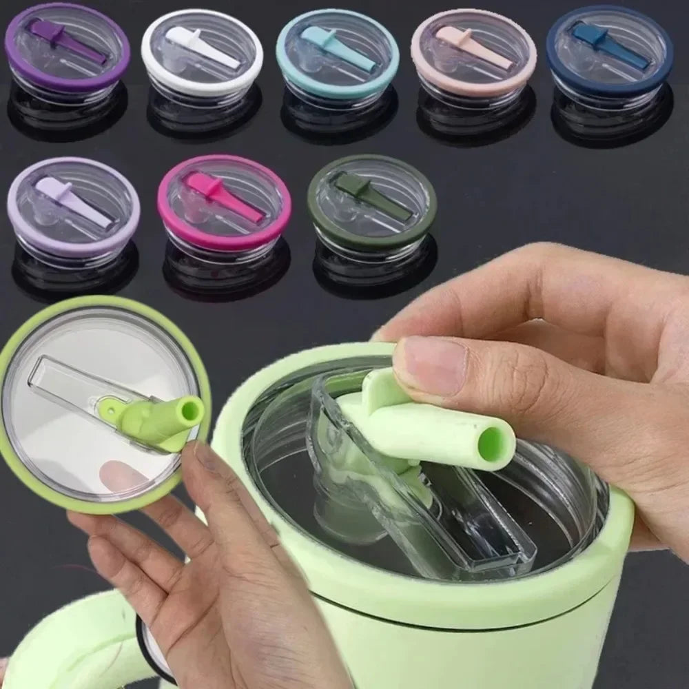 Stanley 40oz Spill-Proof Cup Cover with Spiral Straw Accessory