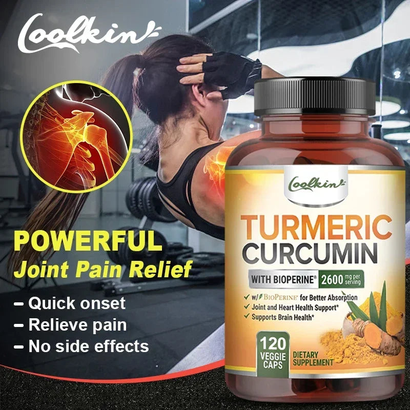 Curcumin Supplement 2600mg with Black Pepper for Enhanced Absorption