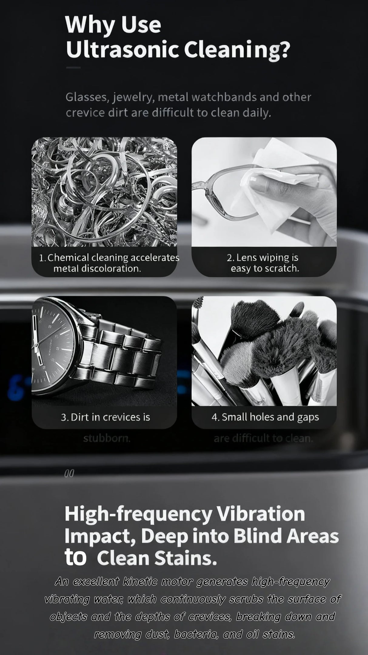 High-Frequency Glasses Cleaner - Wireless Multi-Purpose Cleaning Machine