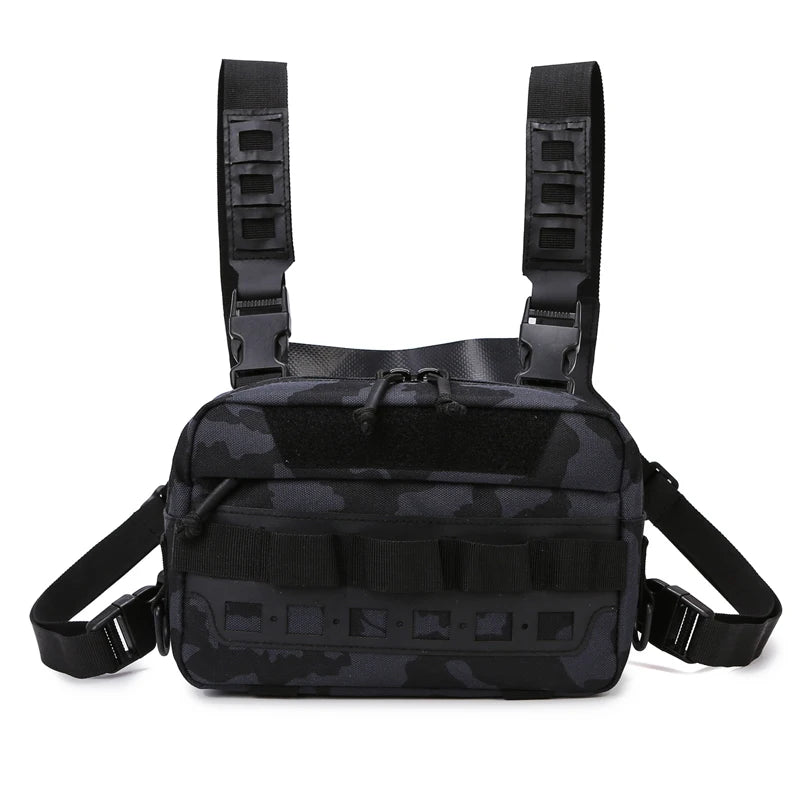 Camo Fishing Vest Bag Utility Tackle Chest Pack for Outdoor Activities