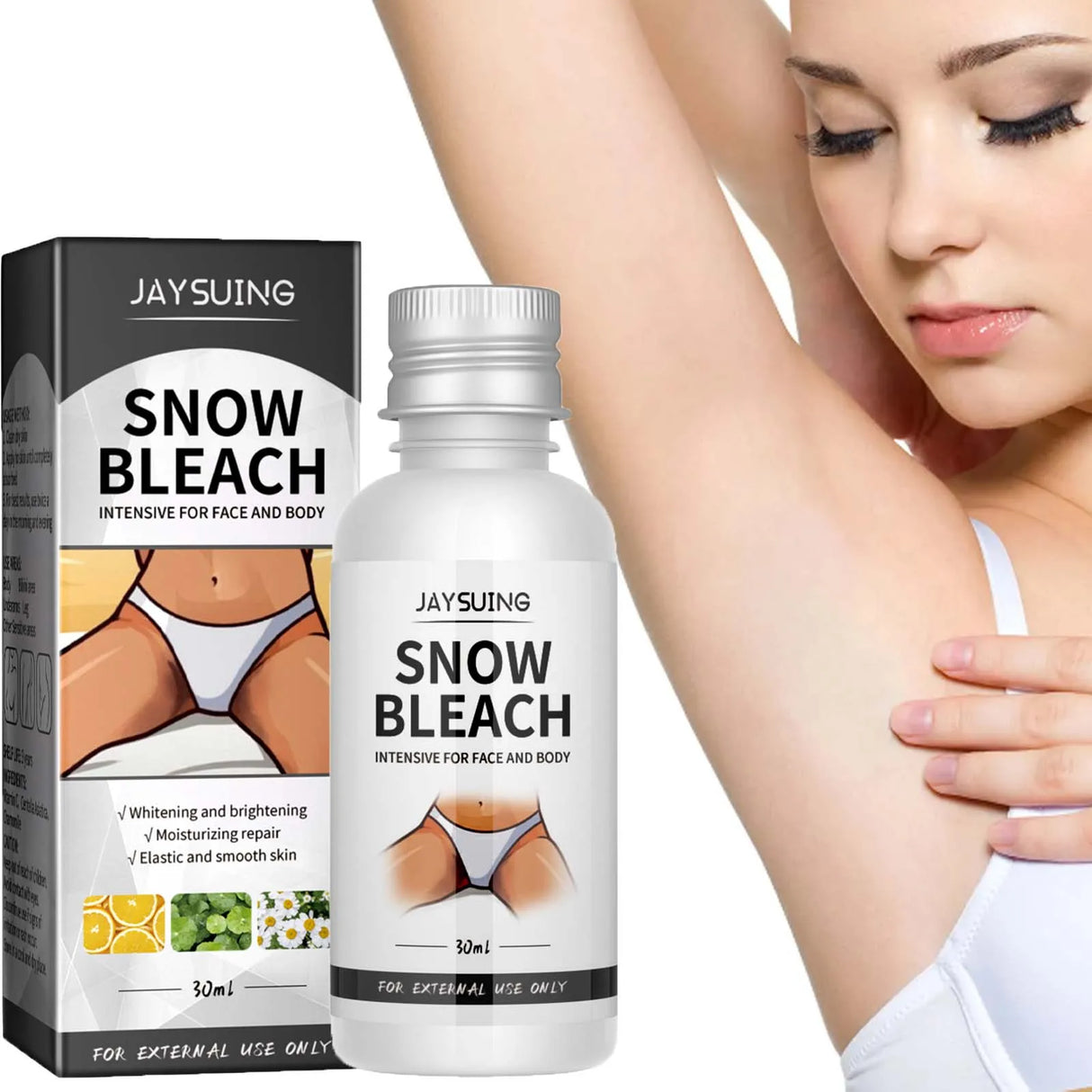 Body Snow Bleach Cream for Brightening Private Parts & Underarms