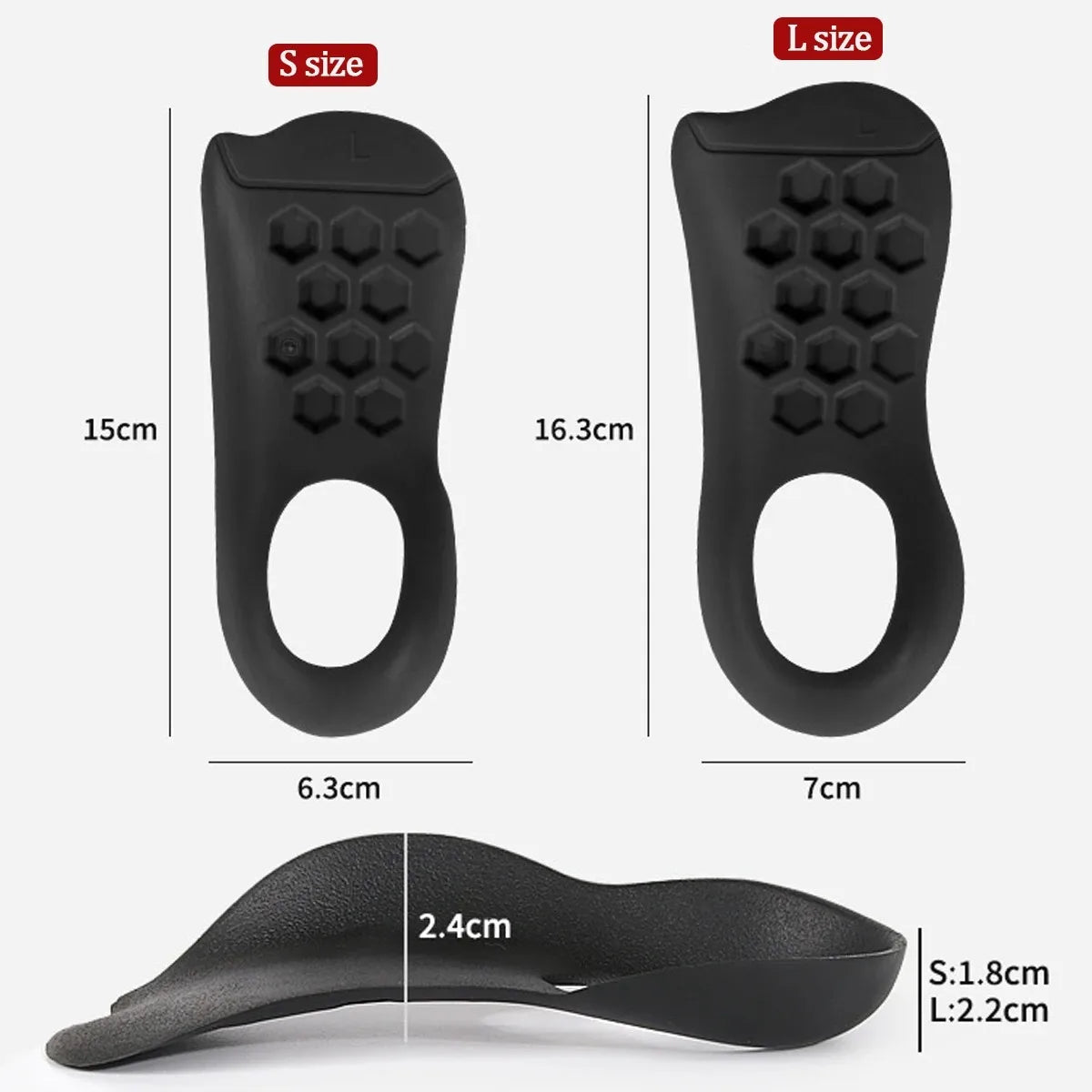 Arch Support Insoles 2-Pack – Half Orthotics for Running & Work Shoes