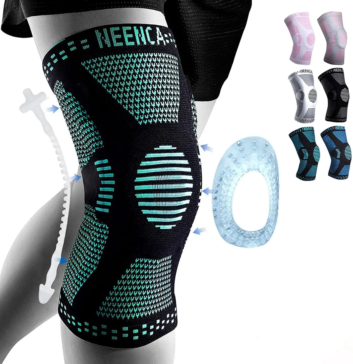 NEENCA Copper Knee Brace with Gel Pad & Stabilizers for Joint Support