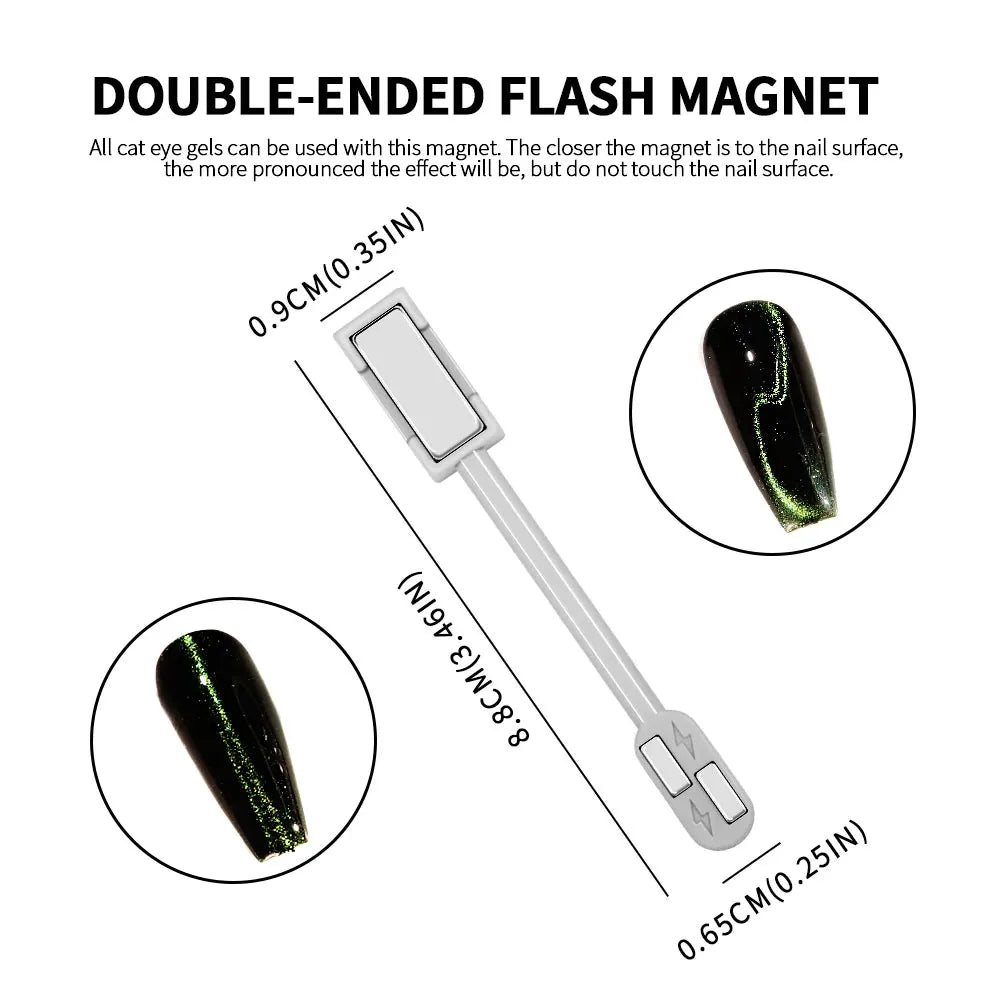 Nail Art Magnetic Stick Wand Pen Set for 3D Gel Painting - 4 Tools