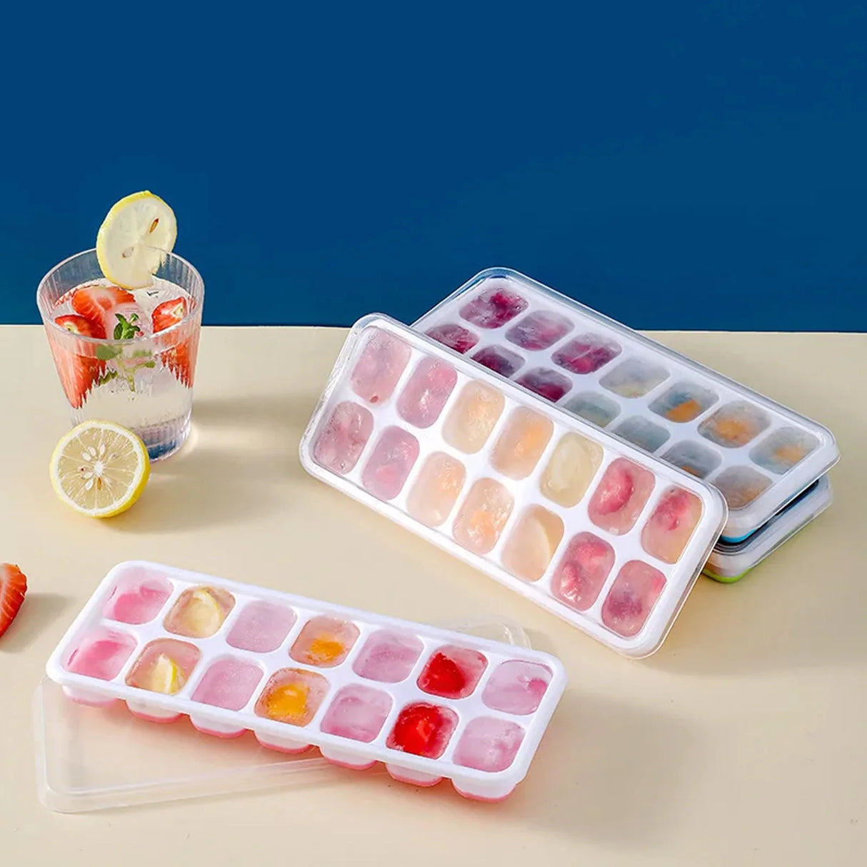 Silicone C Mold with Lid - 2/4pcs C 14 Cube Set