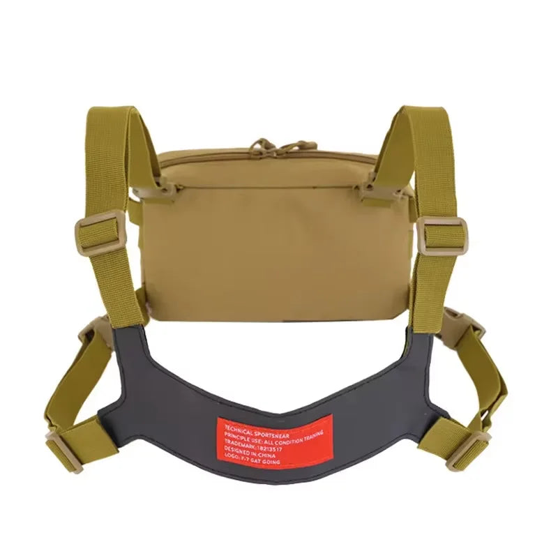 Camo Fishing Vest Bag Utility Tackle Chest Pack for Outdoor Activities