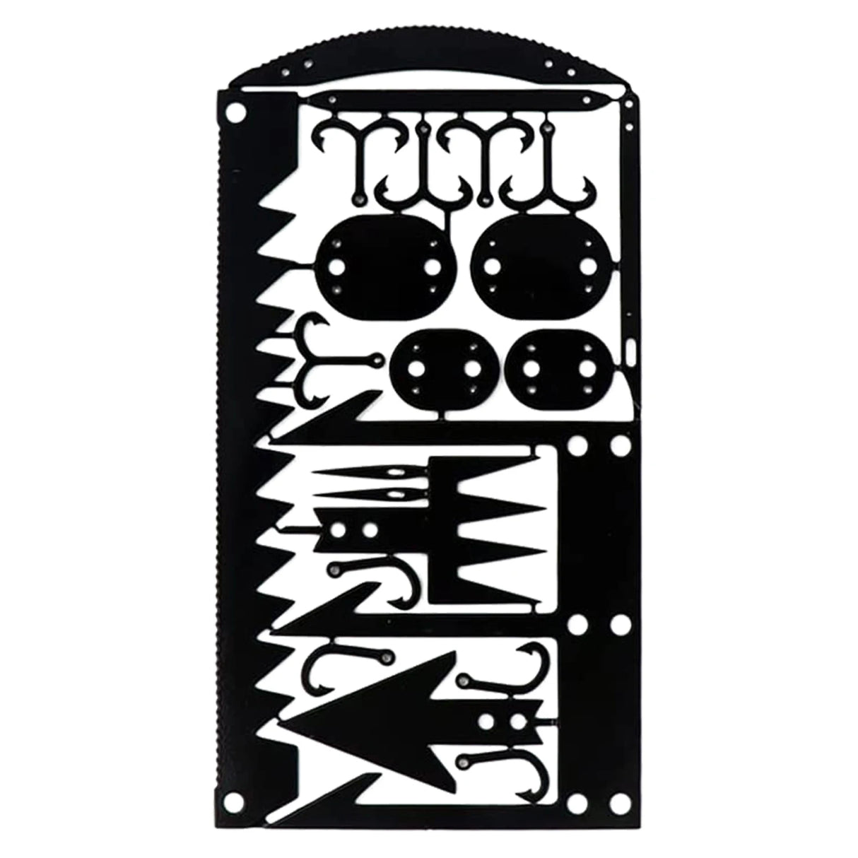 Outdoor Stainless Steel Survival Tool Card for Fishing & Camping