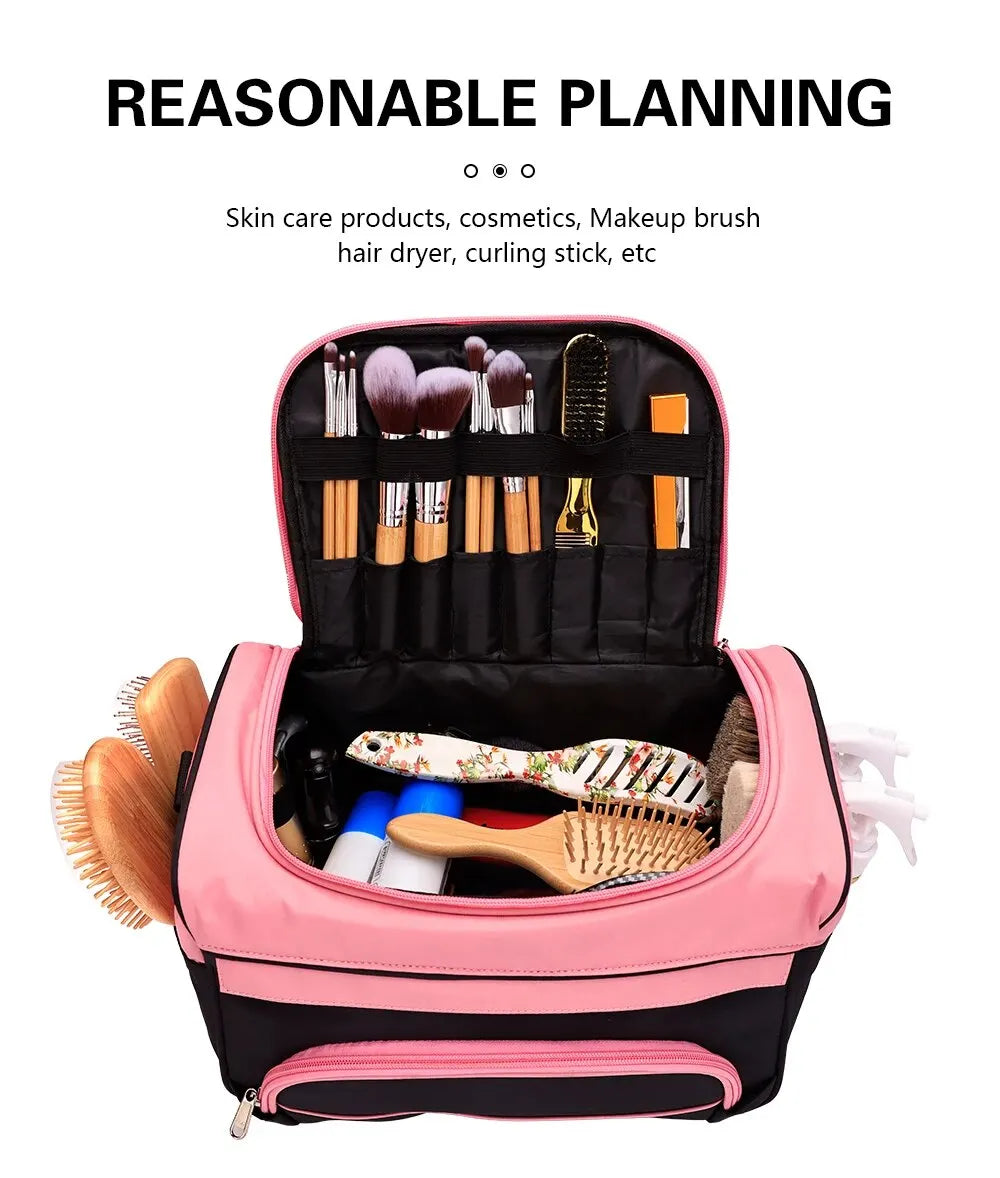 Portable Makeup Bag Waterproof Storage Case for Travel & Salon Use