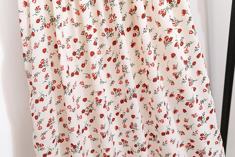 Chiffon Midi Dress for Women | Floral Print | Short Sleeve | Casual Wear