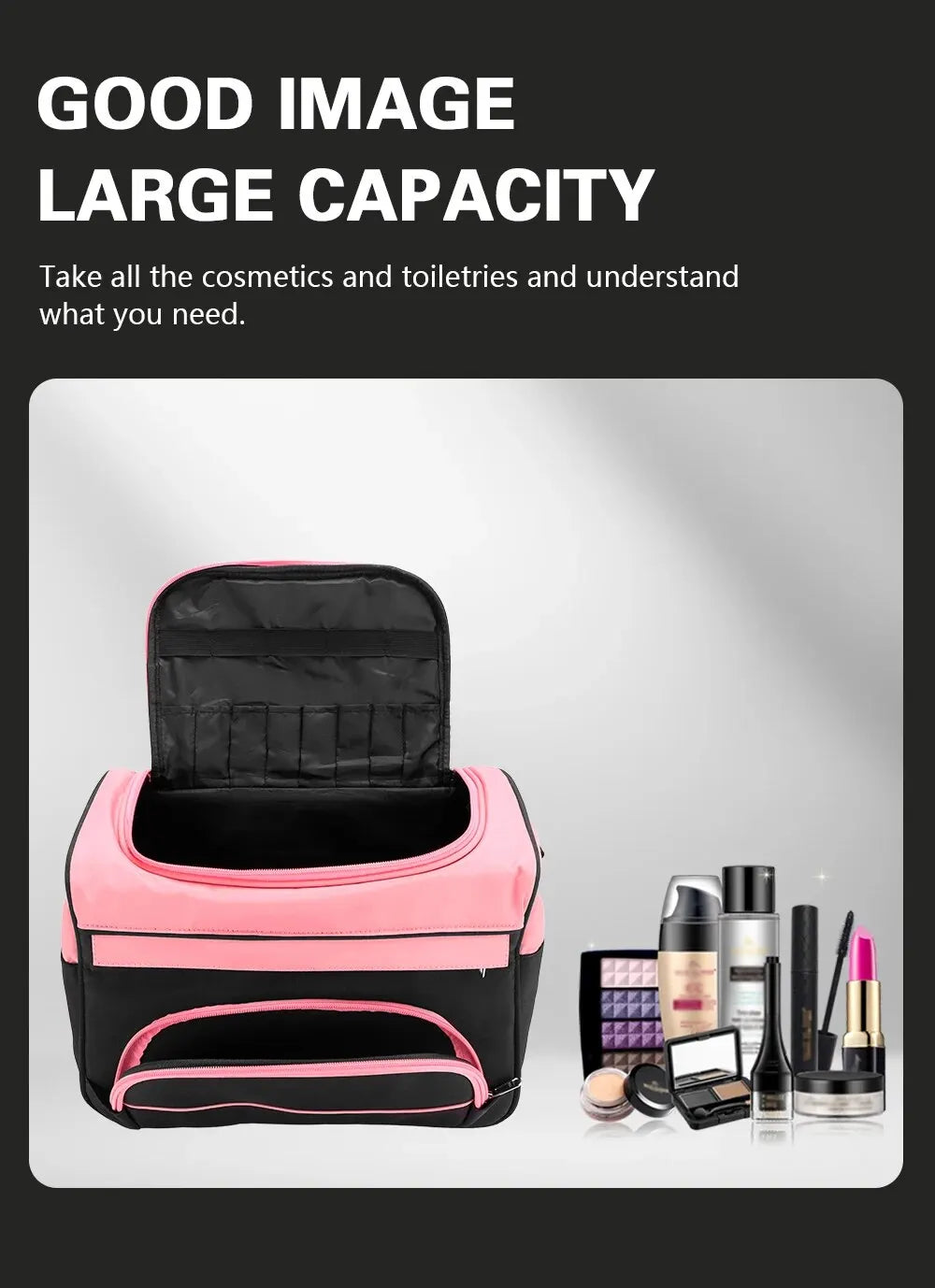 Portable Makeup Bag Waterproof Storage Case for Travel & Salon Use