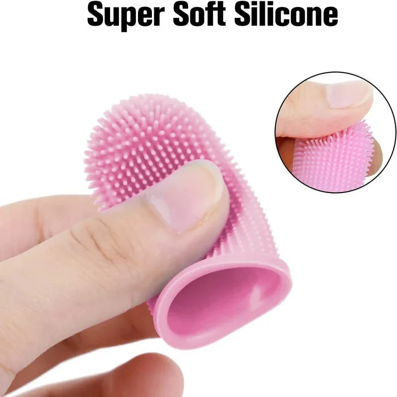 Super Soft Pet Finger Toothbrush for Dogs & Cats - Nontoxic Silicone