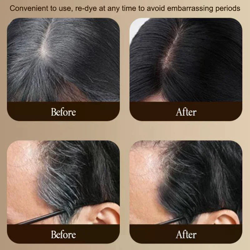 2-in-1 Plant Hair Dye Stick with Comb - Temporary Hair Color for White Hairs