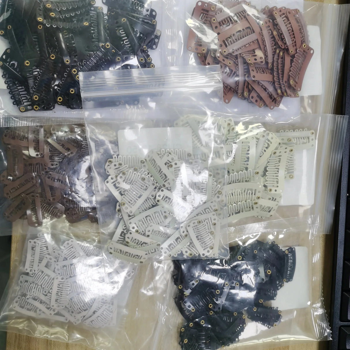 Hair Extension Clips 50 Pcs 23/28/32mm Rubber Metal Snap Accessories
