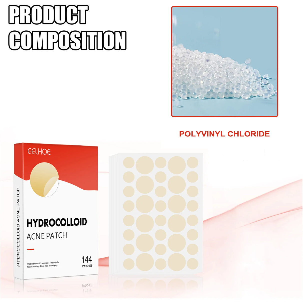 144pcs Acne Patches for Spot Treatment, Invisible Healing Stickers