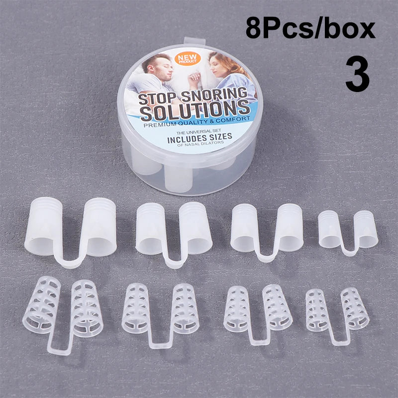 Silicone Nasal Dilators for Snoring Relief, 4/8 Pieces Set