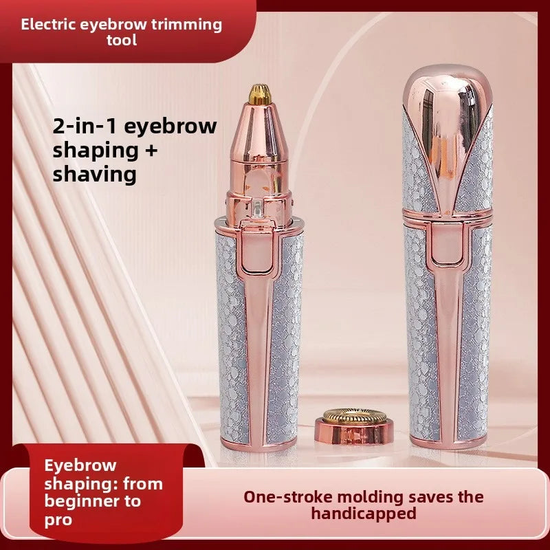 Electric Eyebrow Trimmer Rechargeable Painless Facial Hair Remover for Women