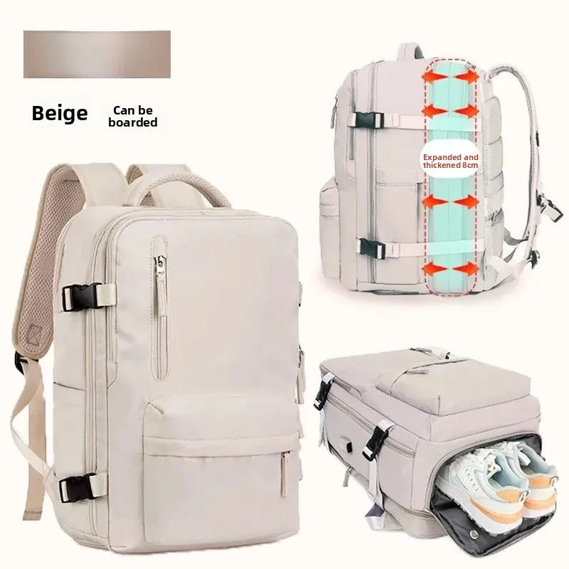 Expandable Travel Backpack for Business and Outdoor Use