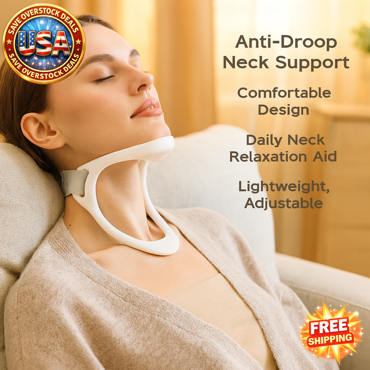 Neck Support Aid for Natural Posture - Comfortable Design for Daily Use