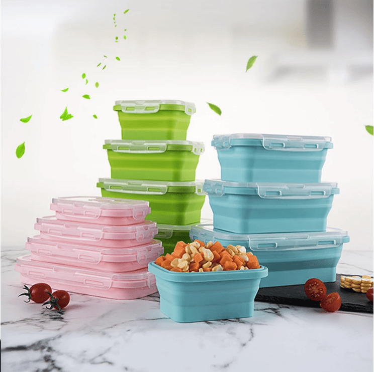 Reusable Pizza Storage Container with Microwavable Serving Trays - Adjustable Pizza Slice Container to Organize & Save Space - BPA Free, Microwave, & Dishwasher Safe
