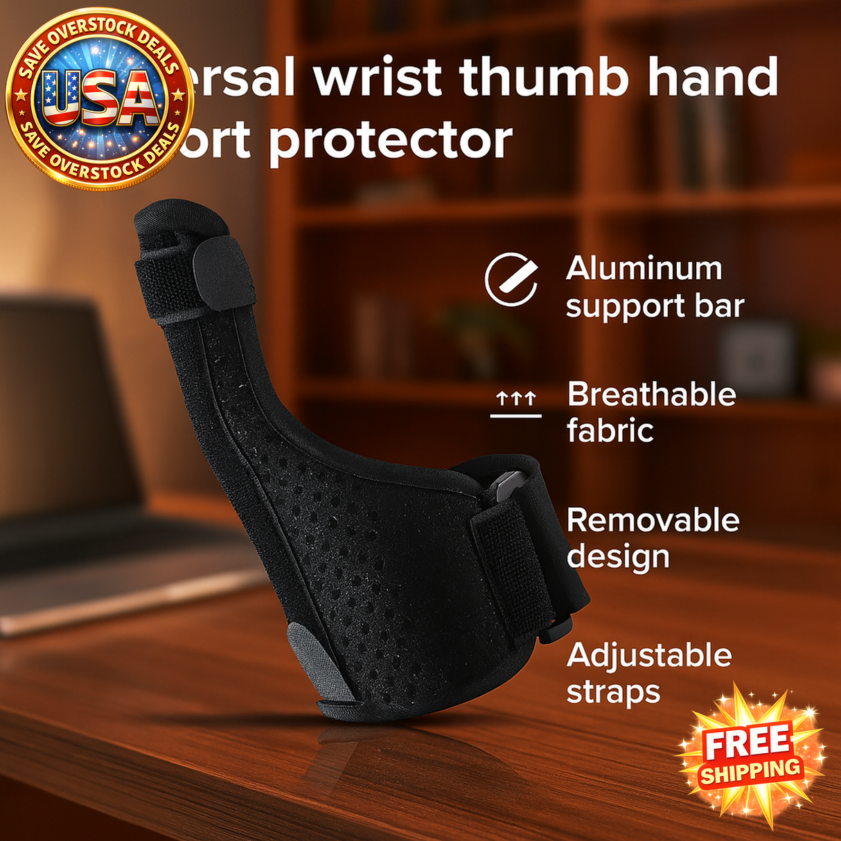 Universal Wrist Thumb Support Brace with Steel Splint for Carpal Tunnel