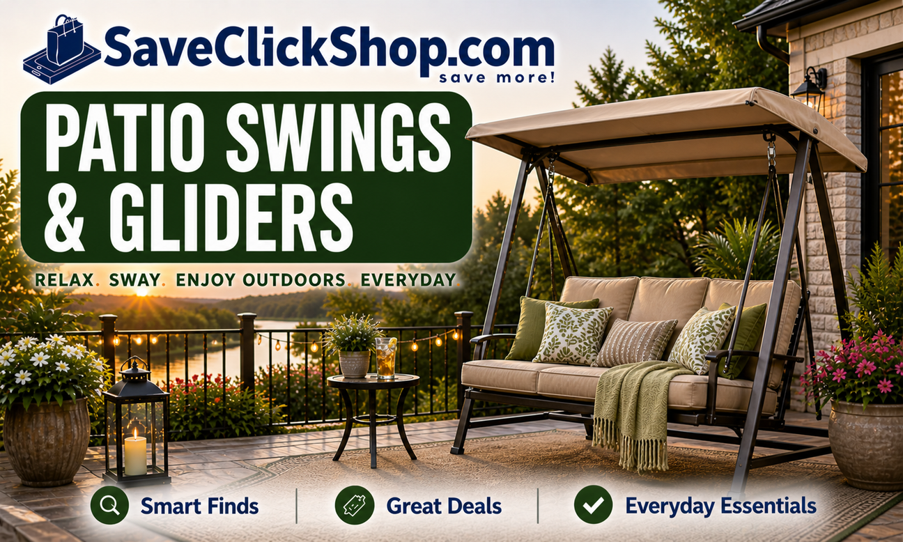Patio swings and gliders collection featuring outdoor porch swings and smooth gliding seating designed for relaxing, unwinding, and comfortable backyard living.