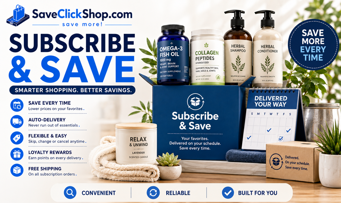 Subscribe & Save | Automatic Delivery, Exclusive Savings & Loyalty Rewards | SaveClickShop