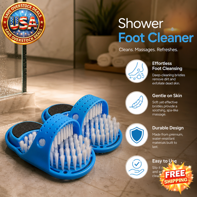 Shower Foot Cleaner Scrubber Massager for Exfoliating Feet