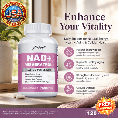 NAD+ Resveratrol Supplements for Energy & Immune Health