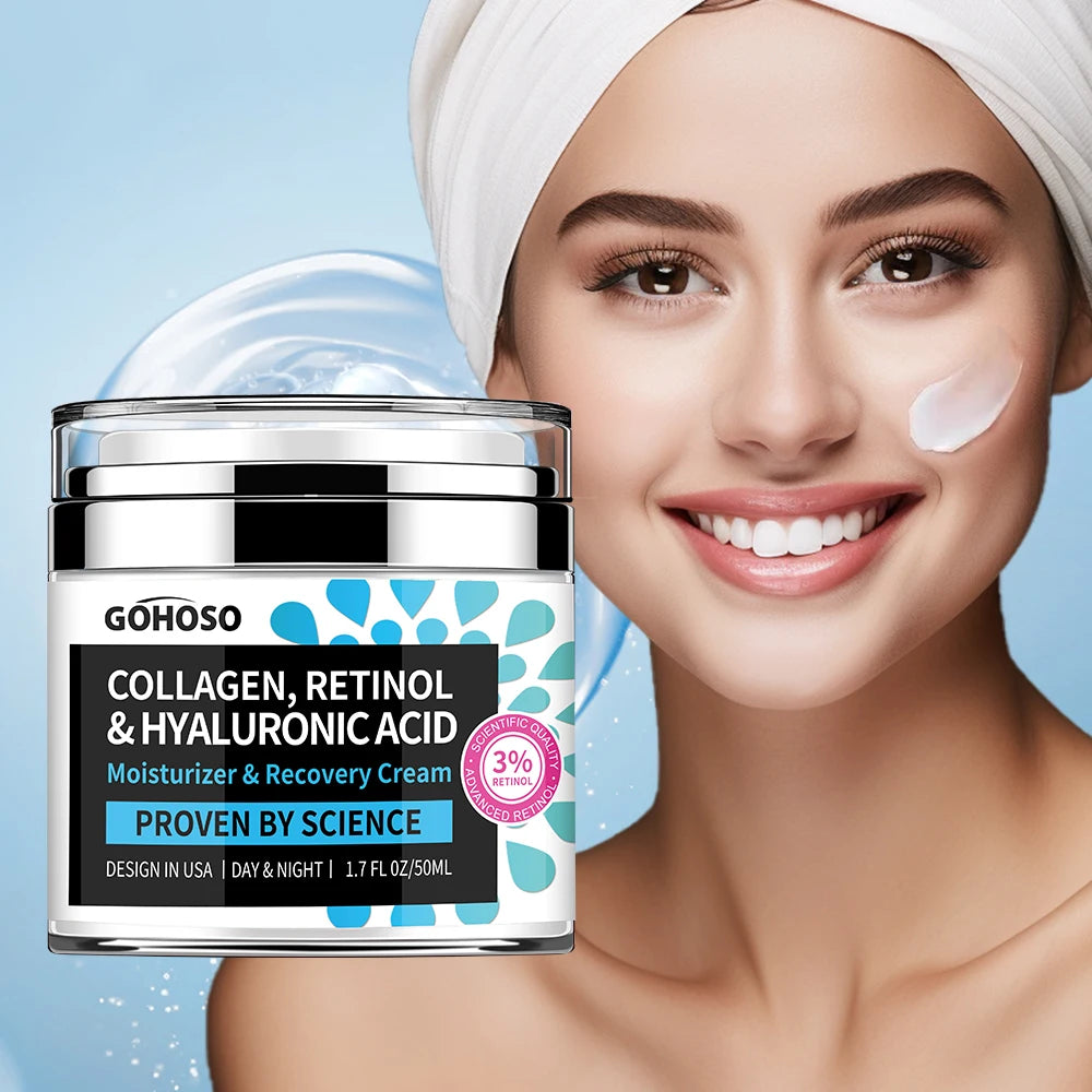 Retinol Face Cream 50ML - Collagen & Hyaluronic Acid Moisturizer