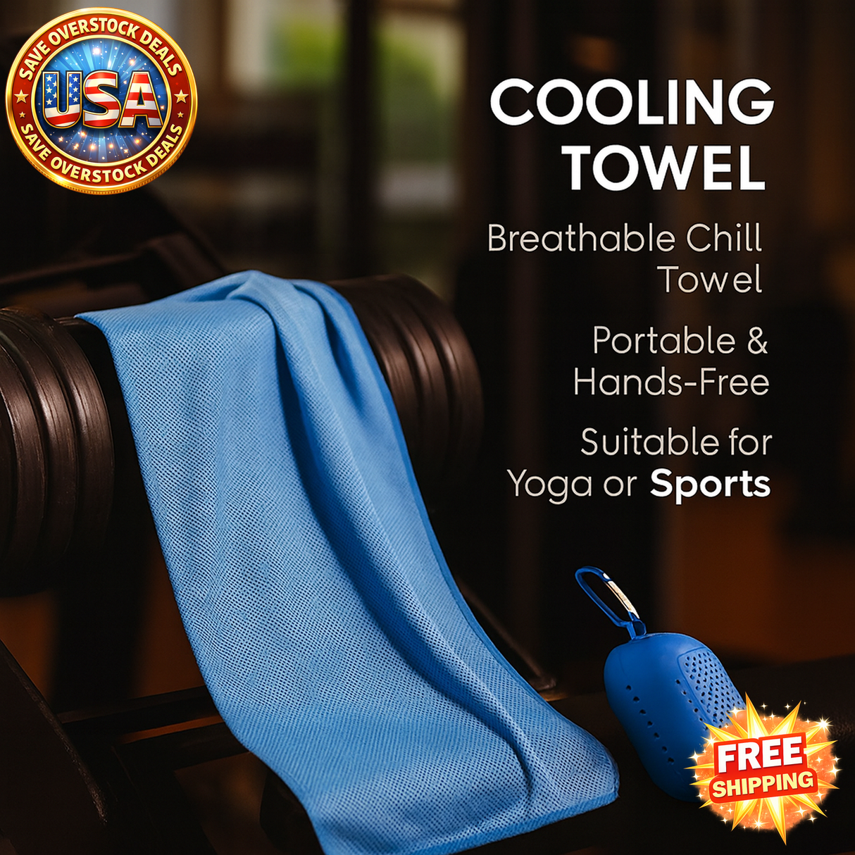 Cooling Towel Sports Towel with Storage Box for Indoor & Outdoor Use