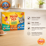 Paté and Shreds Wet Cat Food Variety Pack, 12 Cups