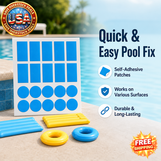 10pcs PVC Swimming Pool Repair Kit with Self-Adhesive Patches
